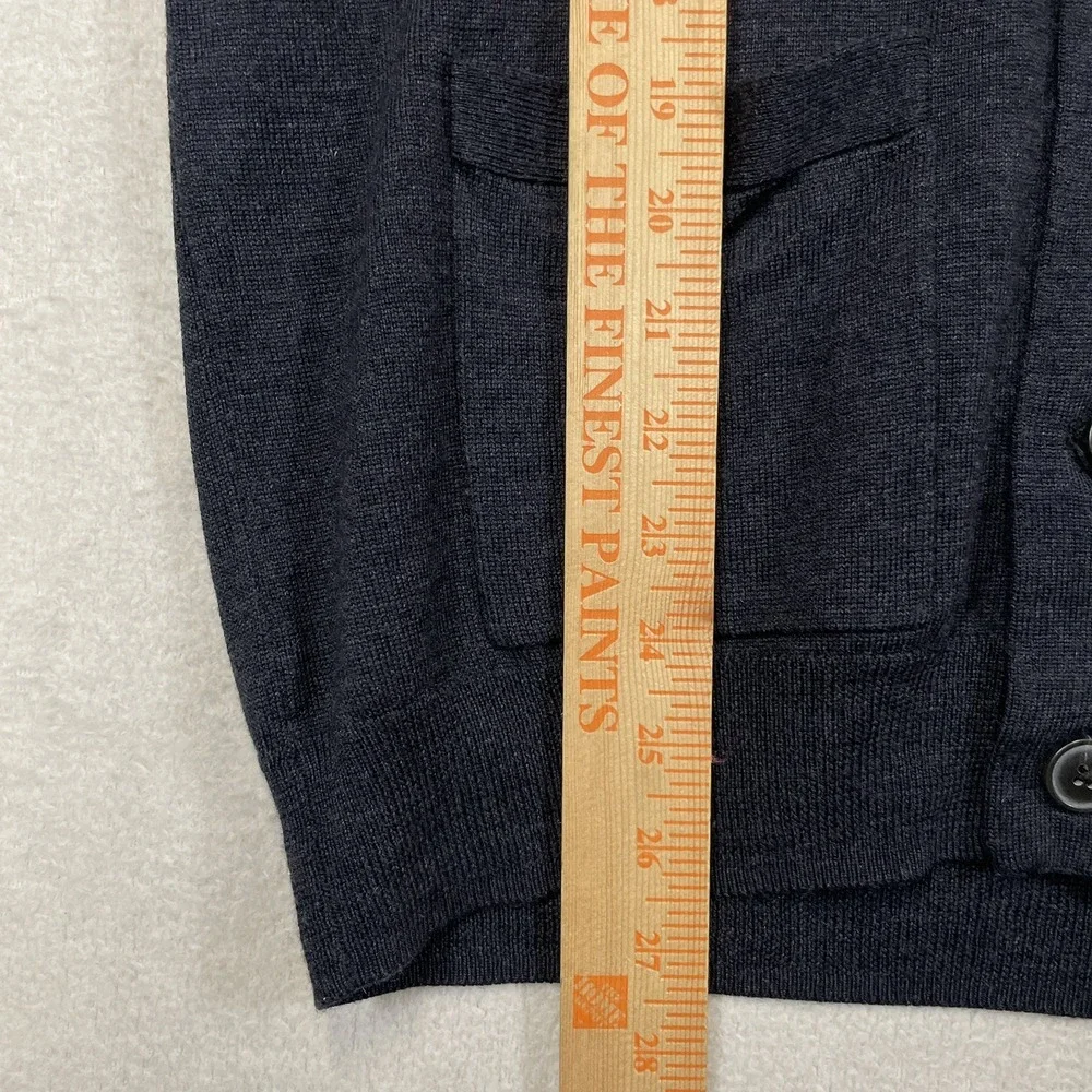 J.Crew Men's M Merino Wool Cardigan Sweater V-Neck Button Patch Pockets